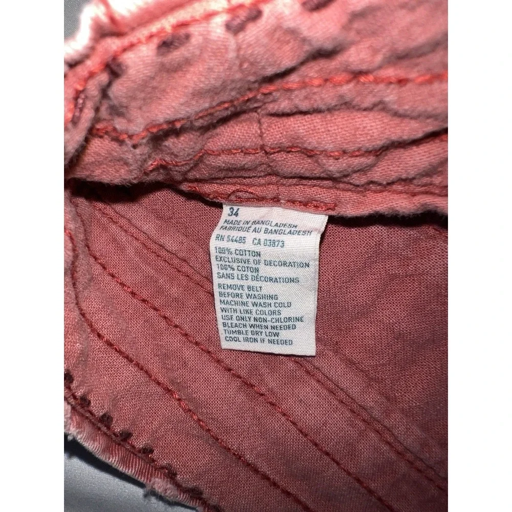 American Eagle Shorts Mens 38 Red Classic Flat Front 100% Cotton Chino